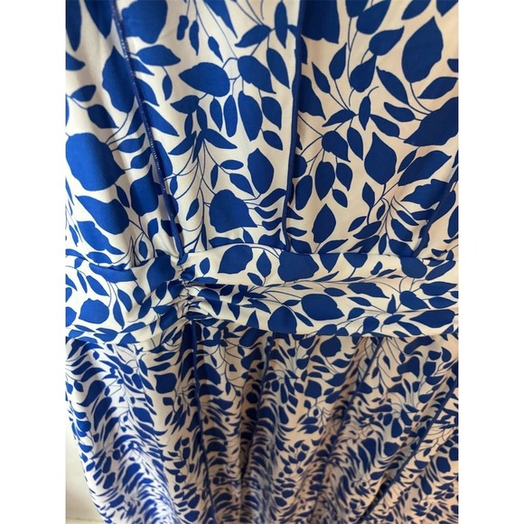 Perceptions Woman Plus 2X Floral Ruched Waist Sleeveless Dress - Picture 5 of 6